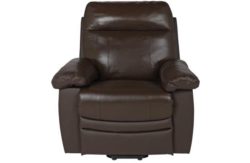 Collection Paolo Riser Recliner Leather Chair - Chocolate